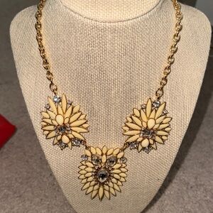 Elegant Gold and Cream Floral Park Lane Necklace